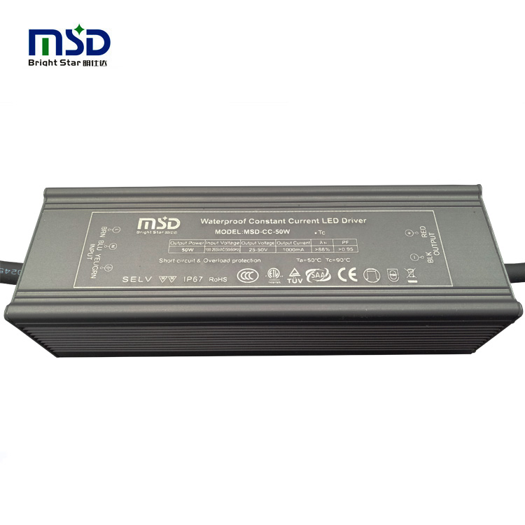 Flicker free IP67 50W led driver